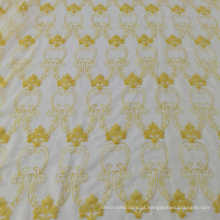 CC-21-174 de alta qualidade Voile Basecharin-Yarn Borderyer Curtain and Fabric